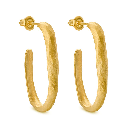 SAUMA EARRINGS HOOP LARGE GOLD