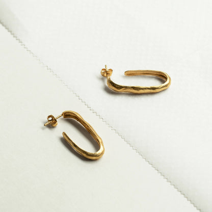 SAUMA EARRINGS HOOP LARGE GOLD