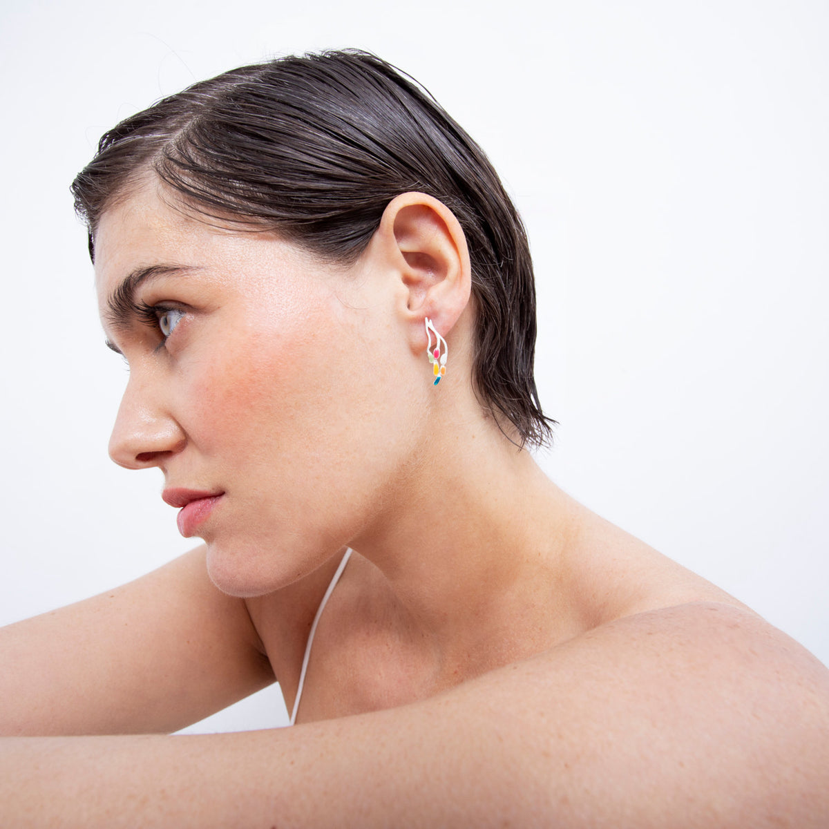 DELIRI EARRINGS SILVER-PLATED